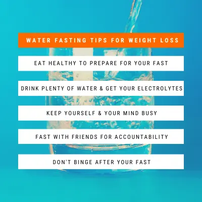 Water fasting tips for weight loss