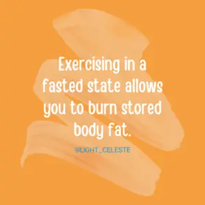 Exercising in a fasted state