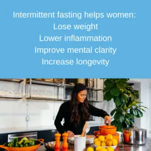 woman cooking for intermittent fasting